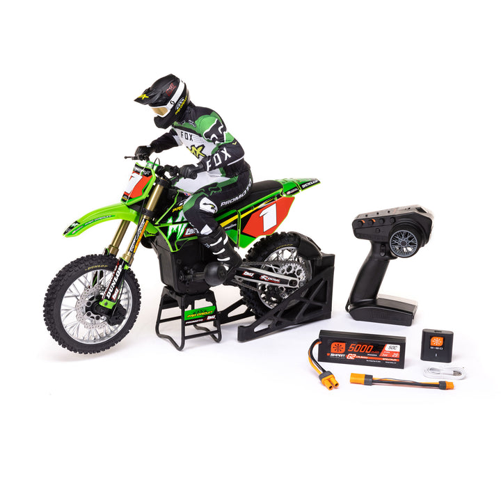 Losi 1/4 Promoto-MX Motorcycle RTR with Battery and Charger, Pro Circuit LOS06002