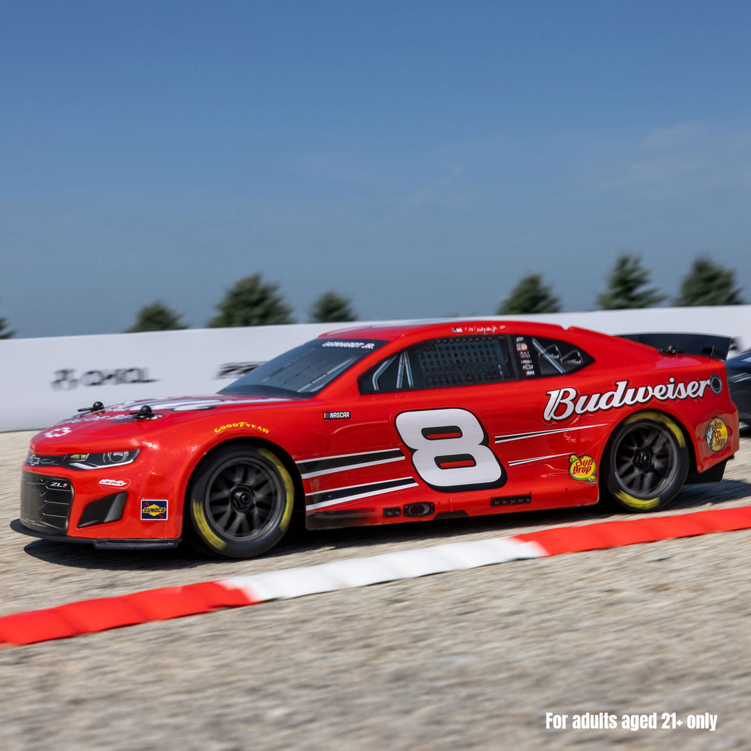 Losi 1/12 NASCAR RC Race Car Dale Earnhardt Jr. No. 8 Budweiser Chevrolet ZL1 2S AWD RTR Brushed On-Road