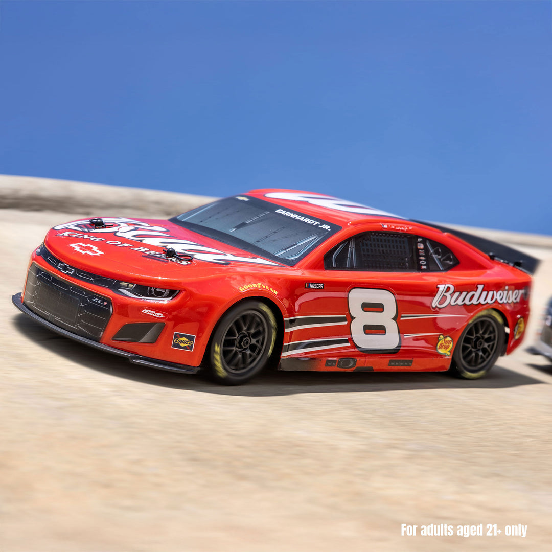 Losi 1/12 NASCAR RC Race Car Dale Earnhardt Jr. No. 8 Budweiser Chevrolet ZL1 2S AWD RTR Brushed On-Road