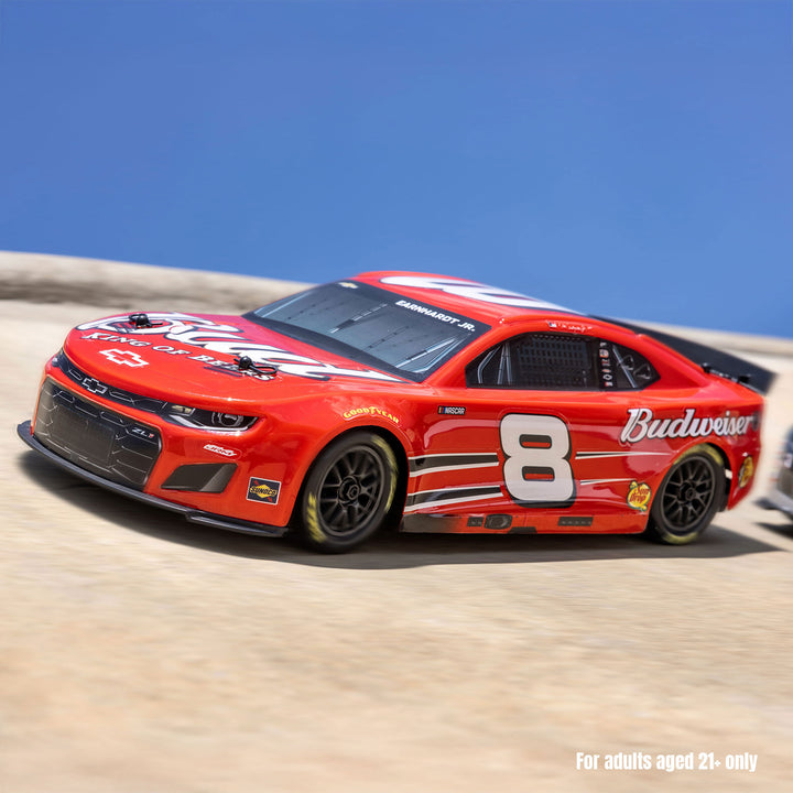 Losi 1/12 NASCAR RC Race Car Dale Earnhardt Jr. No. 8 Budweiser Chevrolet ZL1 2S AWD RTR Brushed On-Road