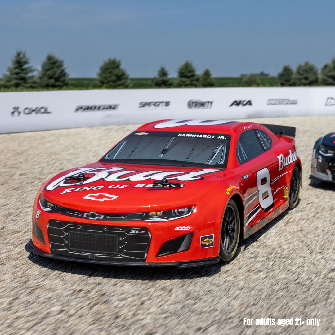 Losi 1/12 NASCAR RC Race Car Dale Earnhardt Jr. No. 8 Budweiser Chevrolet ZL1 2S AWD RTR Brushed On-Road