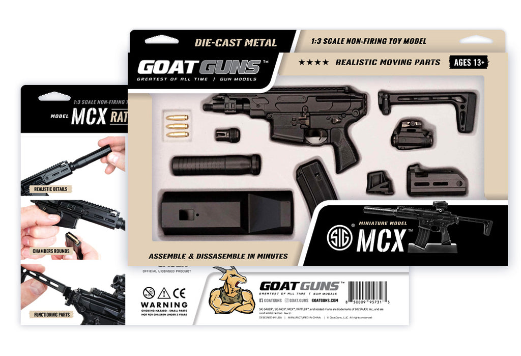 GoatGuns Miniature 1/3 Scale Die-Cast Sig Sauer MCX Model Kit (Black)