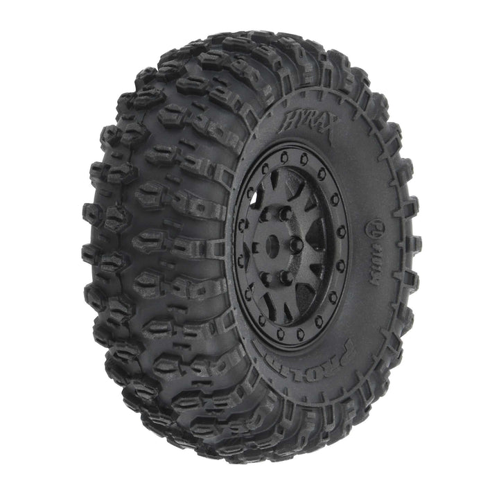 Pro-Line 1/24 Hyrax F/R 1.0 Trs Mountd 7mm Blk Impulse (4) PRO1019410