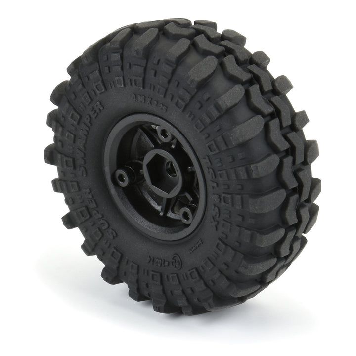 Pro-Line 1/24 Super Swamper F/R 1.0 Tires MTD 7mm Blk (4) PRO1021410