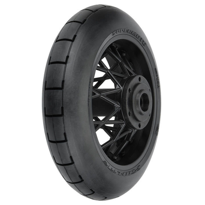 Pro-Line 1/4 Supermoto Tire Rear MTD Black Wheel: PM-MX PRO1022310