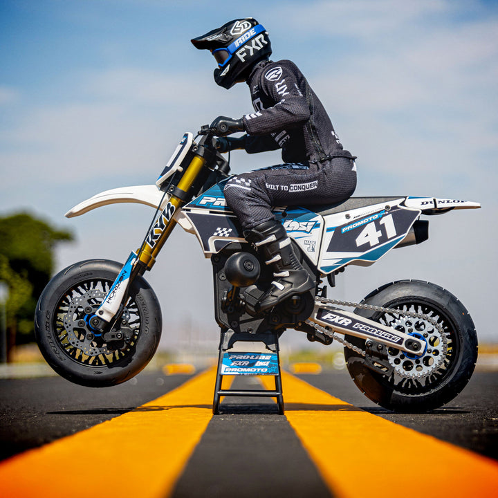 Pro-Line 1/4 Supermoto Tire Rear MTD Black Wheel: PM-MX PRO1022310