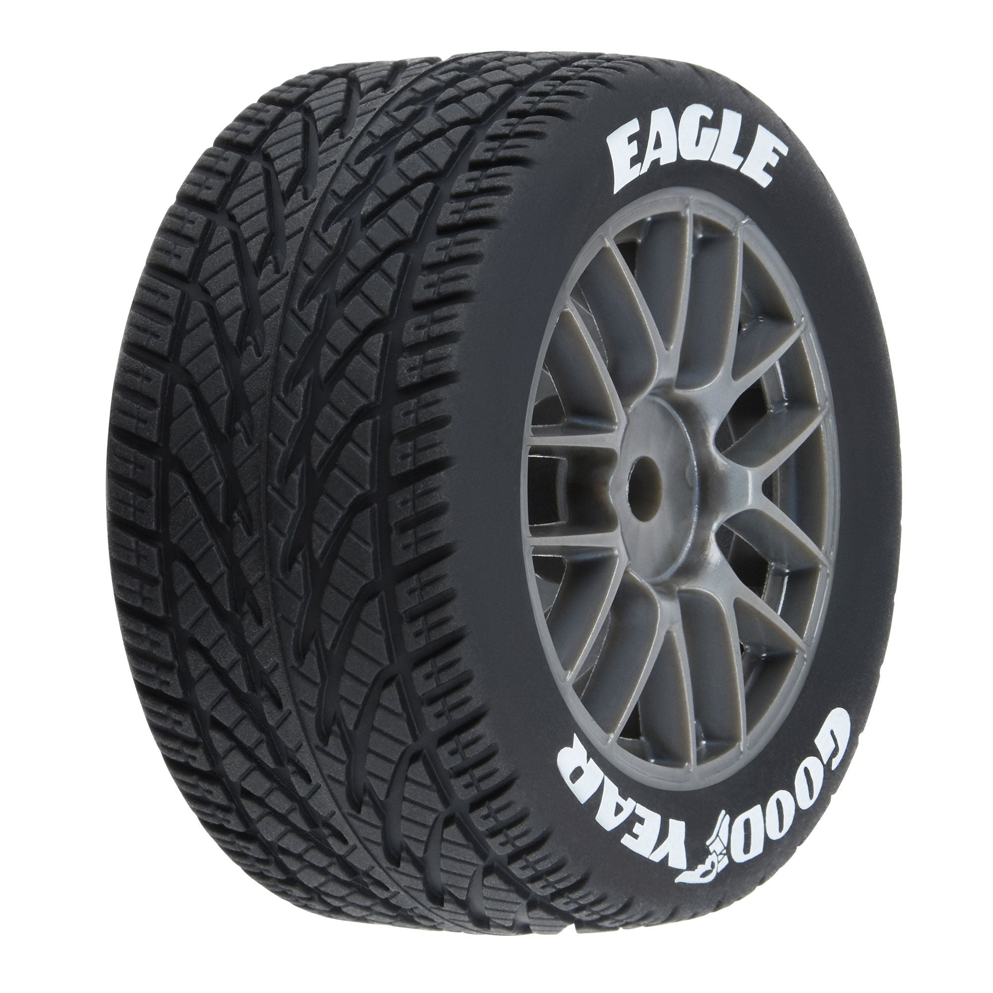 B*r様 GOODYEAR EAGLE 1 NASCAR 215/60R17 4 Goodyear Eagle Rain Tire F/R MTD Grey for Losi NASCAR Race Car (4