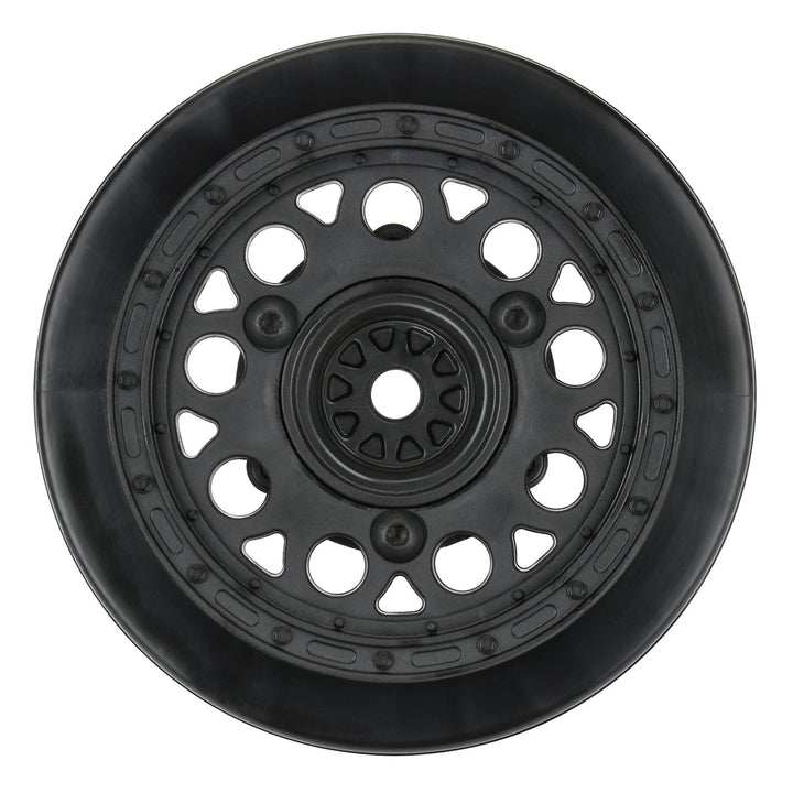Showtime 2.2"/3.0" Black 3x30 Removable Hex (12mm &amp; 14mm) SC Dirt Oval Wheels for Slash 2wd, Slash® 4x4, ProTrac, &amp; Senton