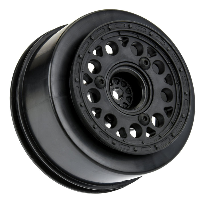 Showtime 2.2"/3.0" Black 3x30 Removable Hex (12mm &amp; 14mm) SC Dirt Oval Wheels for Slash 2wd, Slash® 4x4, ProTrac, &amp; Senton