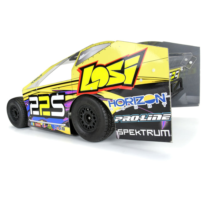 Showtime 2.2"/3.0" Black 3x30 Removable Hex (12mm &amp; 14mm) SC Dirt Oval Wheels for Slash 2wd, Slash® 4x4, ProTrac, &amp; Senton