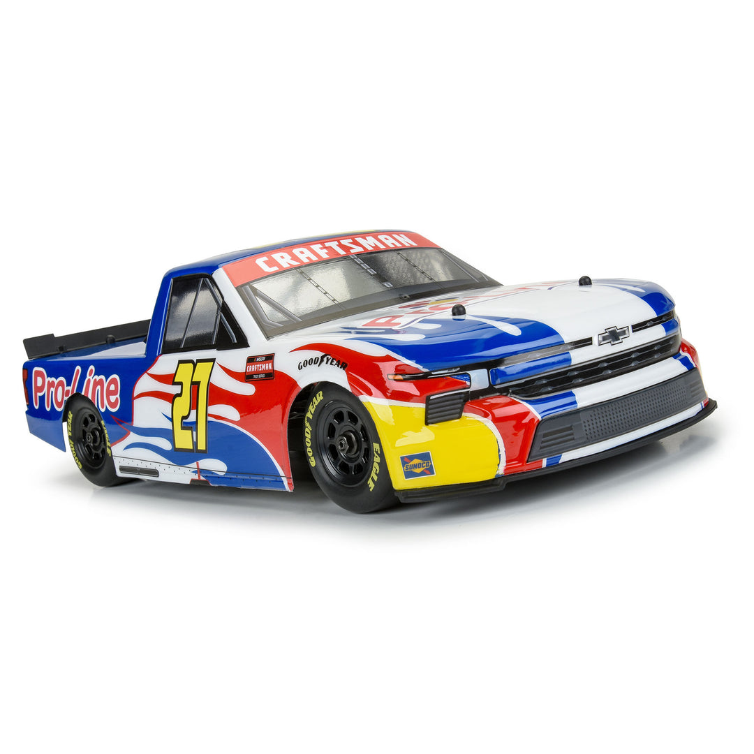 1/12 Pre-Cut 2024 Chevy Silverado Truck Clear Body: Losi NASCAR PRO365300