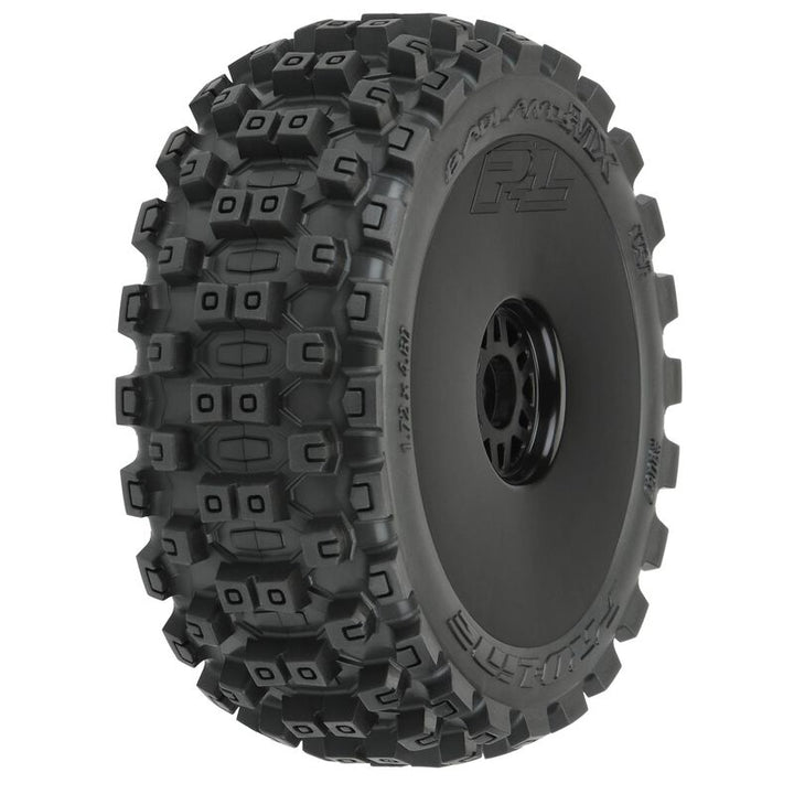 Pro-line Racing Badlands MX M2 1:8 Buggy Mounted Black Wheels F/R PRO906741