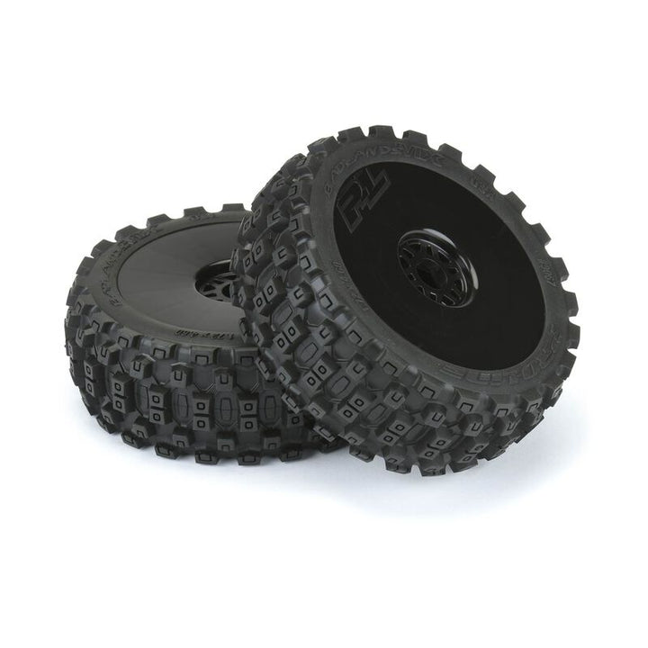 Pro-line Racing Badlands MX M2 1:8 Buggy Mounted Black Wheels F/R PRO906741