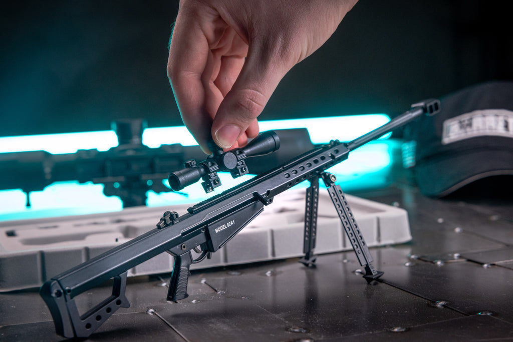 GoatGuns Miniature 1/4 Scale Die-Cast Barrett 82A1 .50 CAL Model Kit (Black)