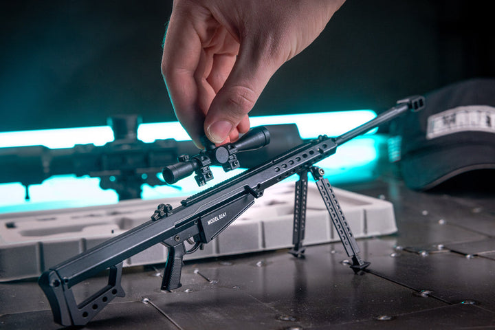 GoatGuns Miniature 1/4 Scale Die-Cast Barrett 82A1 .50 CAL Model Kit (Black)