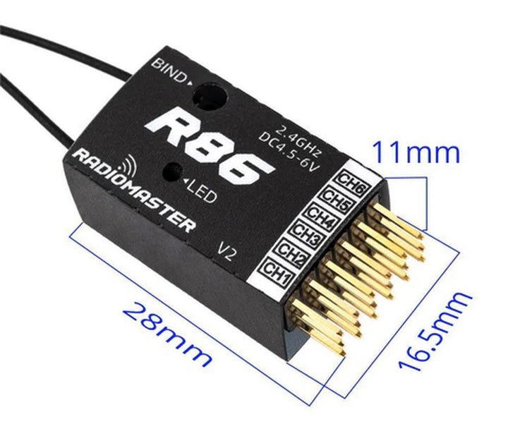 RadioMaster R86 6 Channel RC Radio Receiver V2