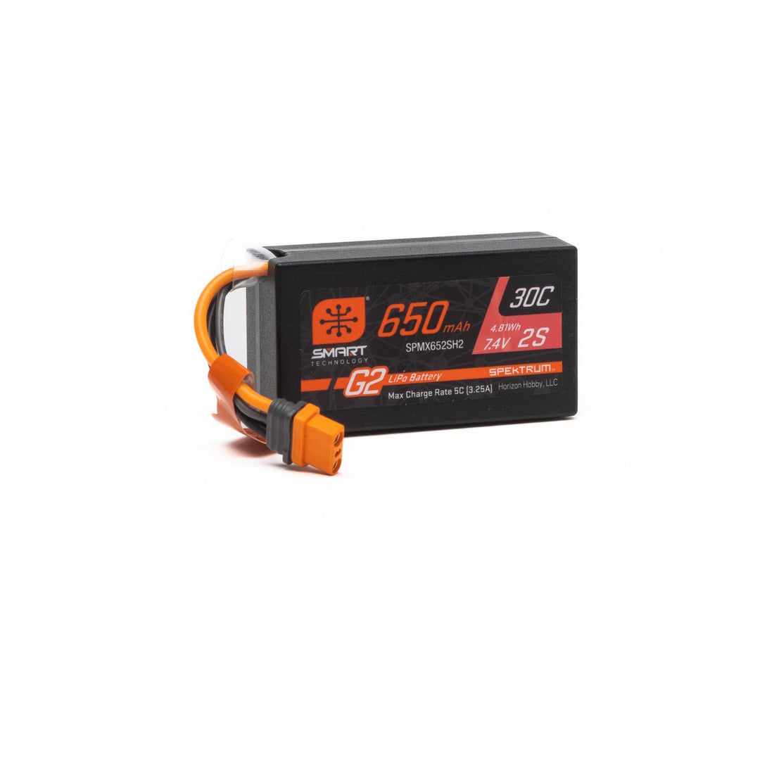 Spektrum 650mAh 2S 7.4V Smart G2 30C LiPo; IC2 SPMX652SH2