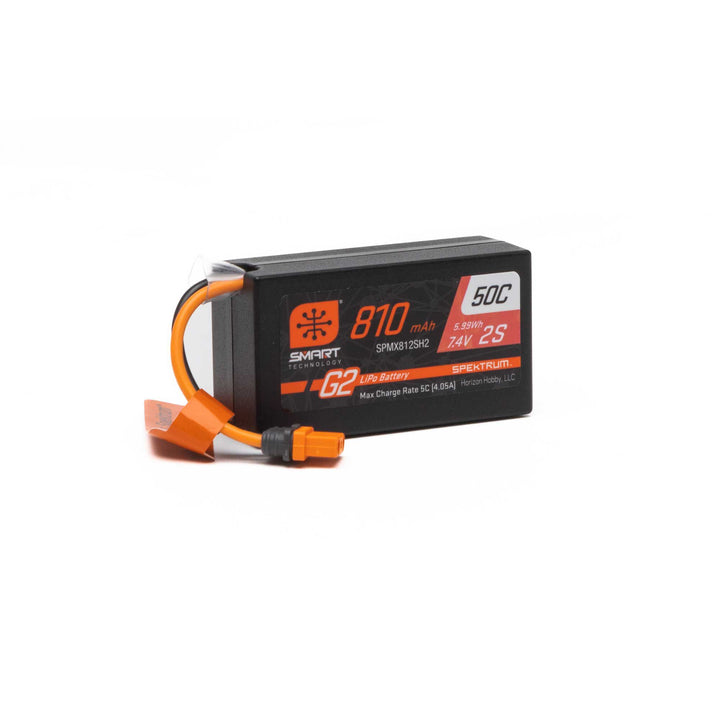 Spektrum 810mAh 2S 7.4V Smart G2 50C LiPo; IC2 SPMX812SH2