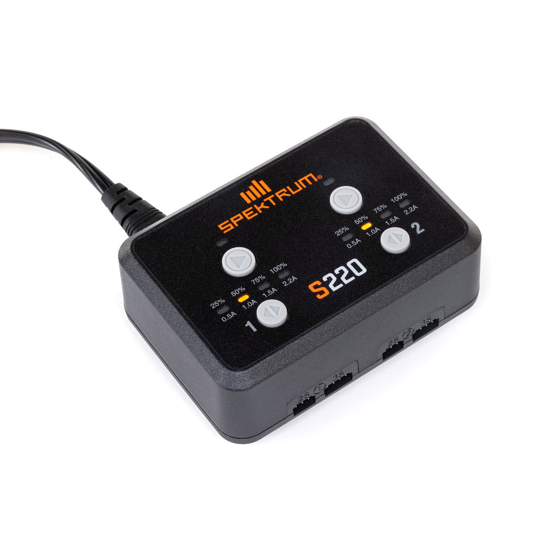 Spektrum S220 AC 2x20W Balance Charger SPMXC0220