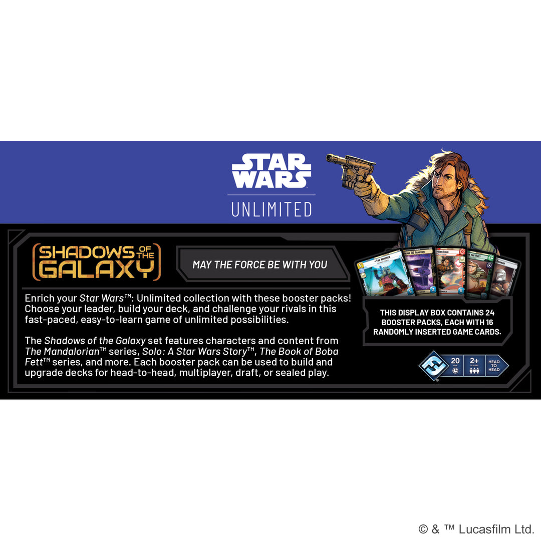 Star Wars: Unlimited - Shadows of the Galaxy: Booster Box Display