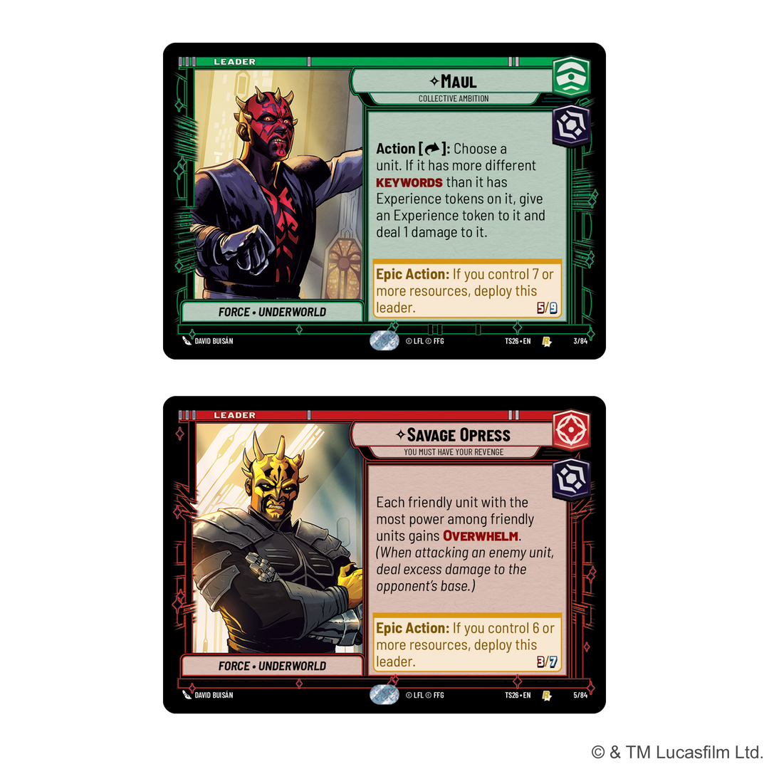 Star Wars: Unlimited - Blood Brothers: Maul &amp; Savage Opress Twin Suns Deck