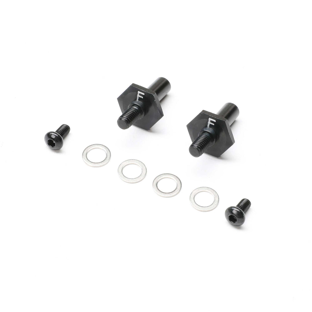 Team Losi Racing Front Axle Set, Aluminum, Black, 12mm: 22S Sprint TLR-1054
