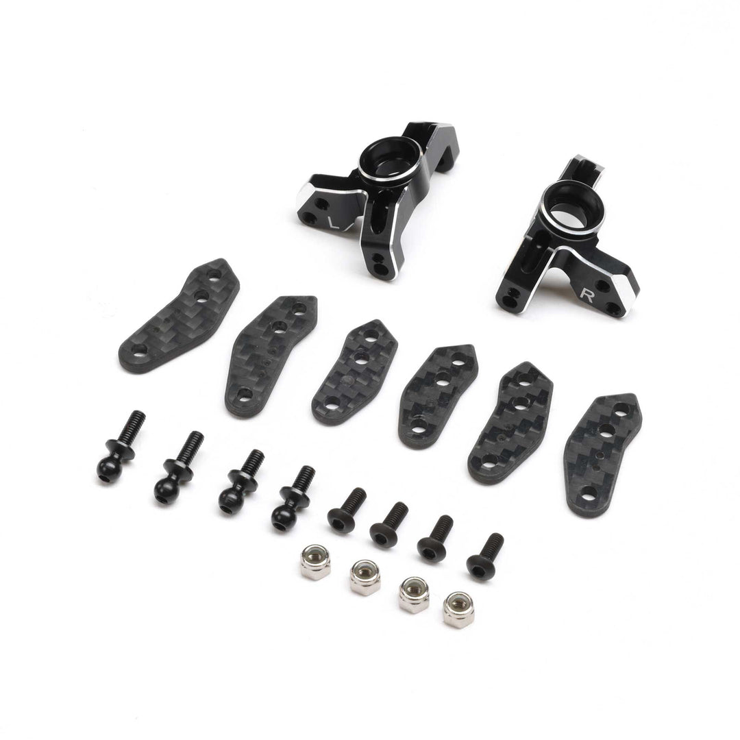 Team Losi Racing Spindle Set, Aluminum, Black: 22S Sprint TLR-1062