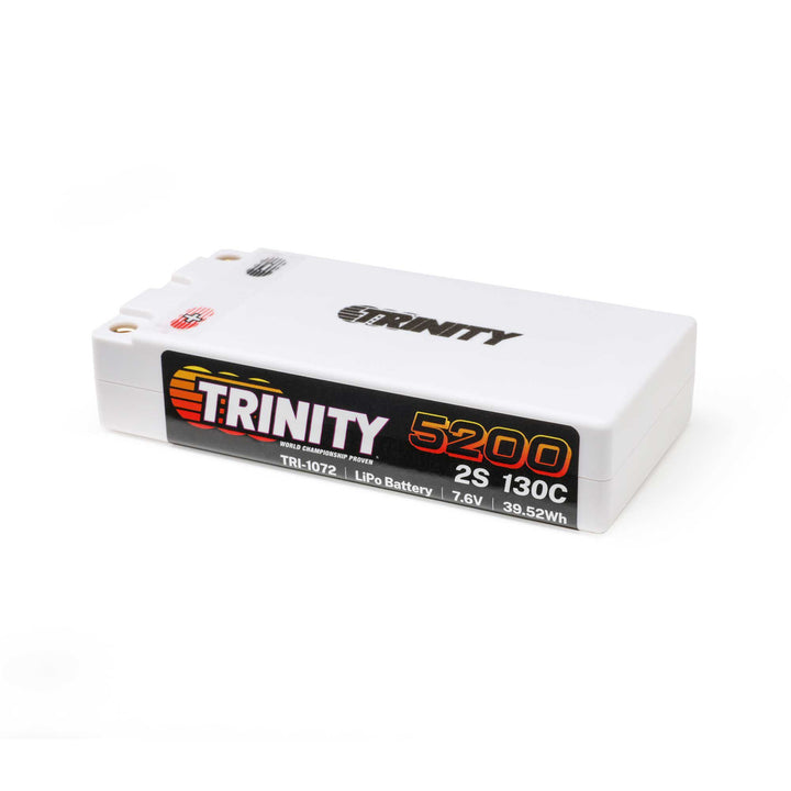 Team Trinity 7.4V 5200mAh 2S 130C Shorty LiPo Battery: 5mm Bullets TRI-1072