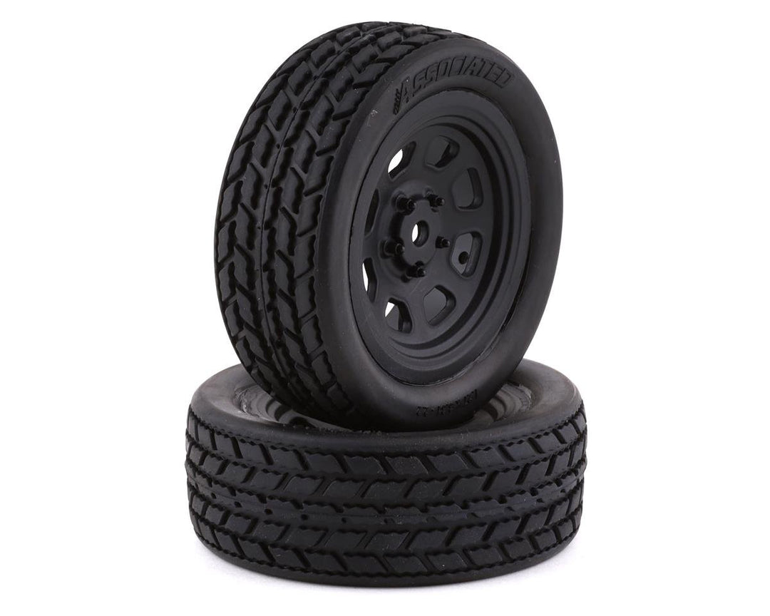 Team Associated SR10 Pre-Mounted Street Stock Tires w/Front Wheels (2) 71194 | ASC71194