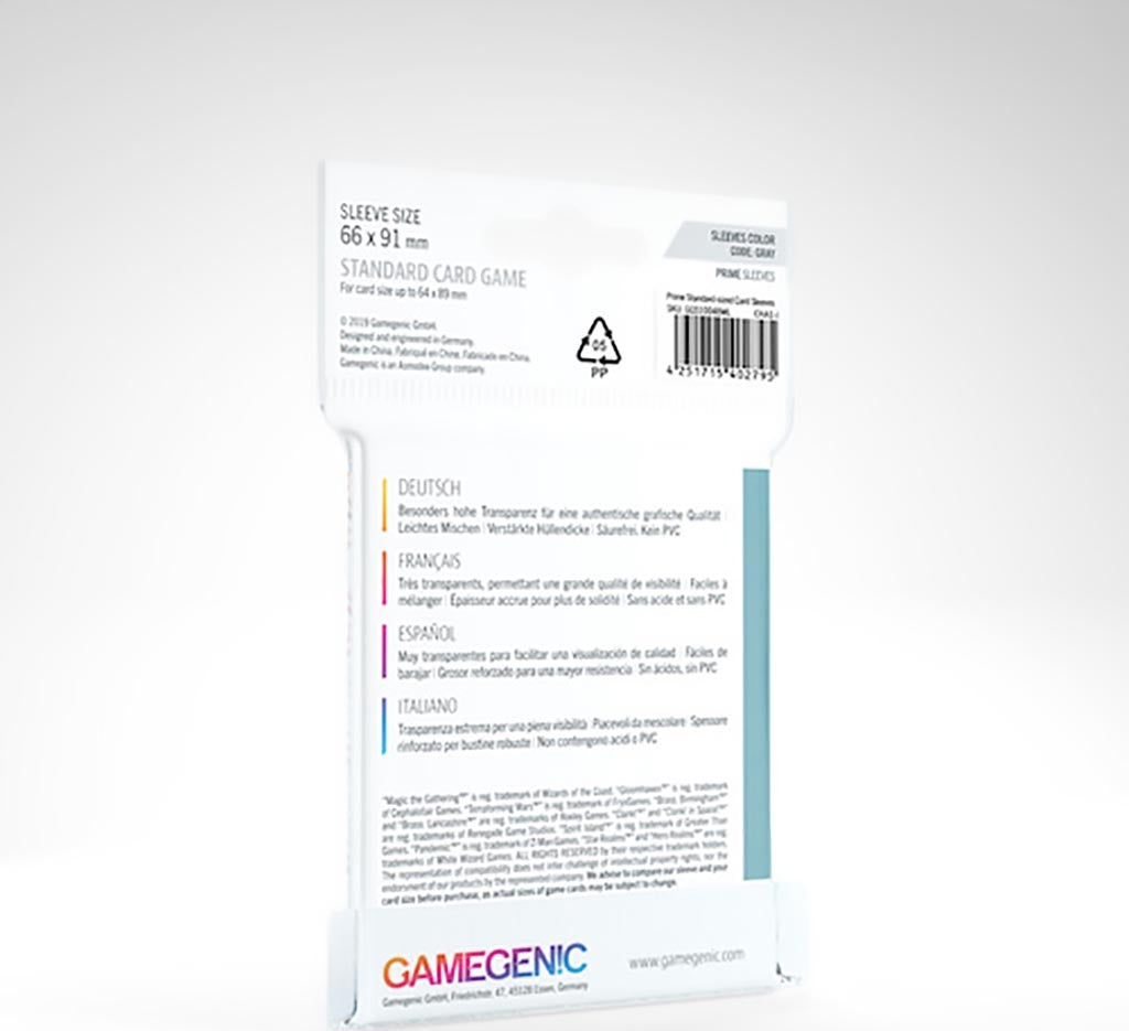 Prime Standard Card Game Sleeves 66 X 91 Mm