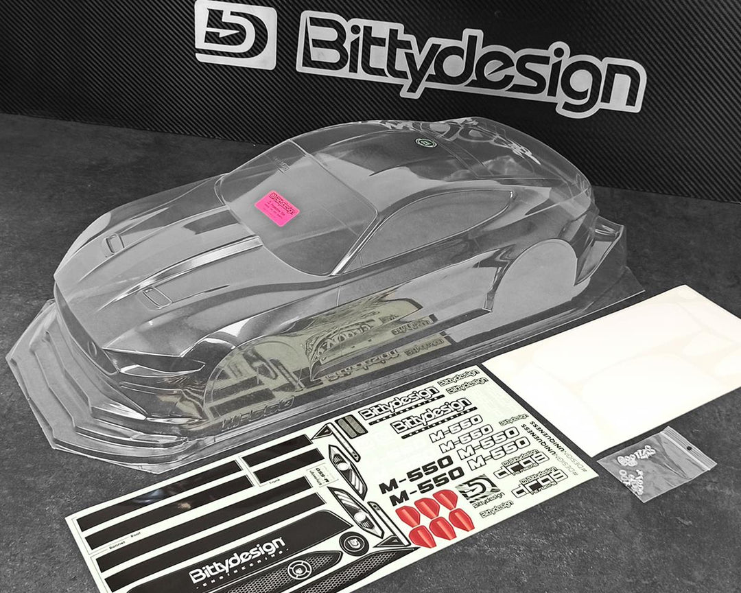 Bittydesign M-550 1/10 Pro No Prep Street Eliminator Drag Racing Body (Clear) BDYDG-M550