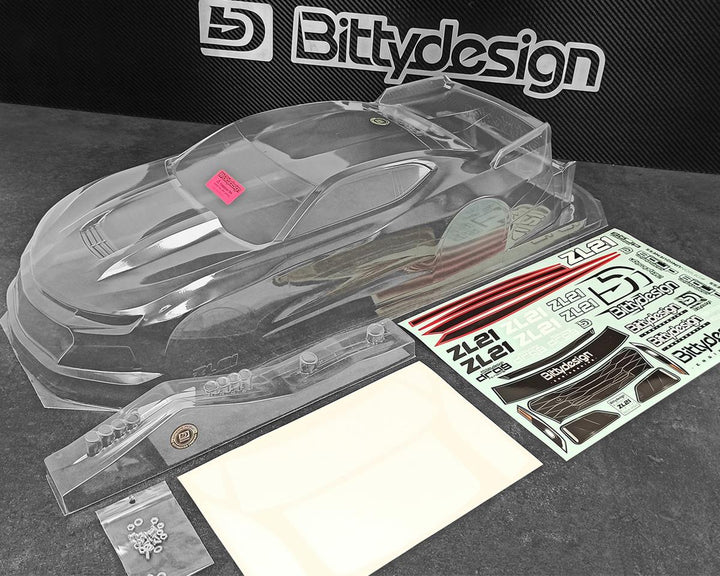 Bittydesign ZL21 1/10 Pro No Prep Street Eliminator Drag Racing Body (Clear) BDYDG-ZL21