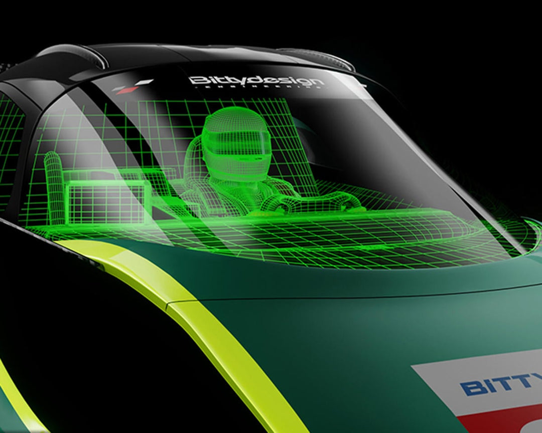 Bittydesign AMR10 Hypercar 1/10 Aesthetic Body Kit (Clear) w/Cockpit, Light Buckets, Diffuser &amp;