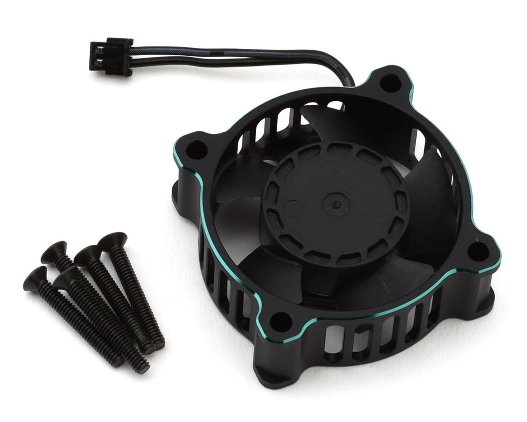 Cayote Crest 8/8 Evo Aluminum 30x30x10mm ESC Cooling Fan (Black/Aurora Green) CYEAF0802
