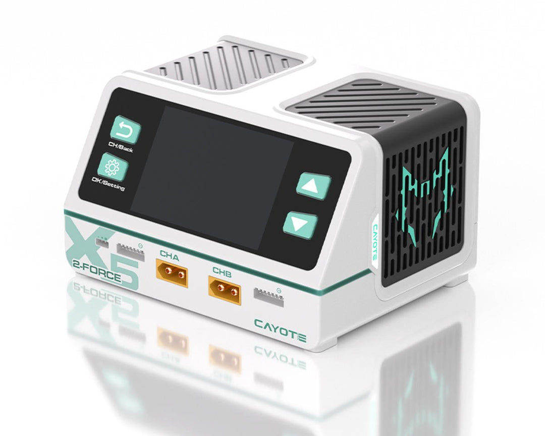 Cayote 2-Force X5 Racing Dual Battery Charger w/XT90 Charge Lead CYEG1022 CYEG1022