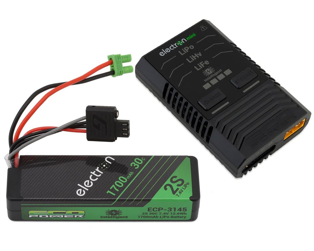 EcoPower Intelligent 2S 1700mAh EC2 LiPo Battery/"Electron Mini" Charger Bundle ECP-1020