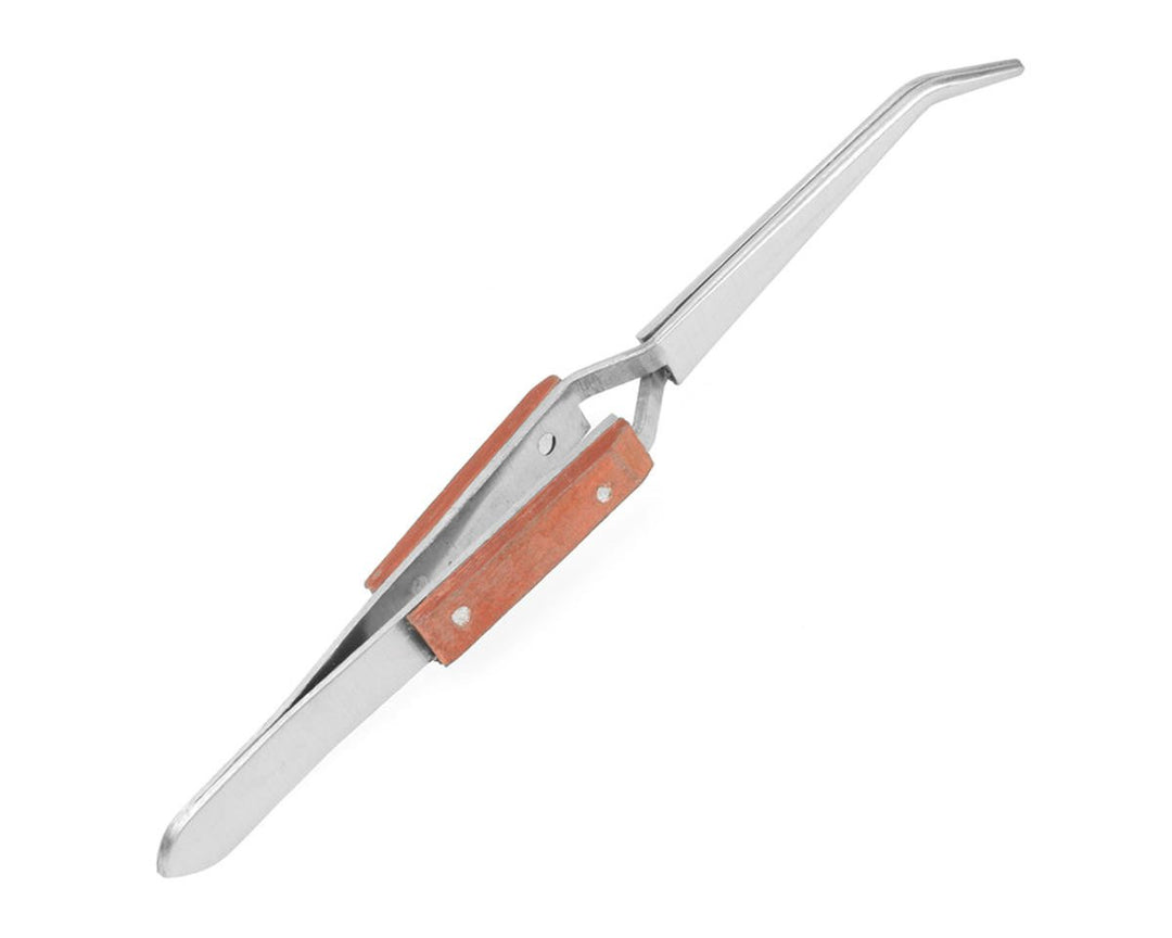 Enkay 6 1/2" Curved Self Closing Insulated Tweezers 1047-C
