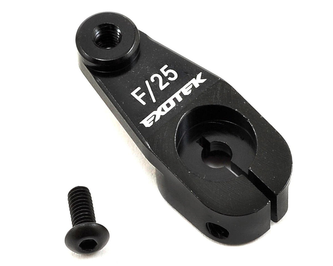 Exotek AE Aluminum HD Servo Horn (Black) (25T - Futaba/Savox/ProTek) EXO1547BLK