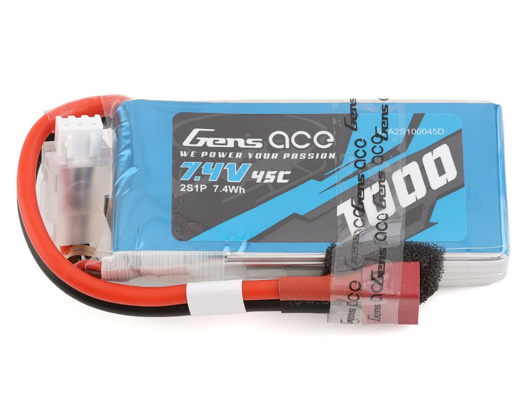 Gens Ace 2s LiPo Battery 45C (7.4V/1000mAh) GEA2S100045D