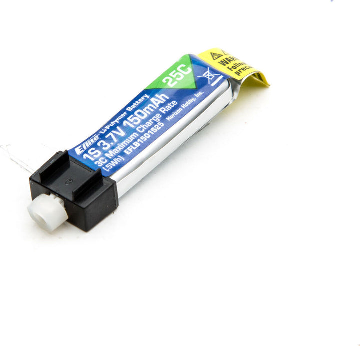 150mAh 1S 3.7V 25C LiPo Battery: PH 1.25 (Ultra Micro)
