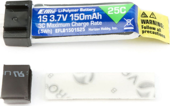 150mAh 1S 3.7V 25C LiPo Battery: PH 1.25 (Ultra Micro)
