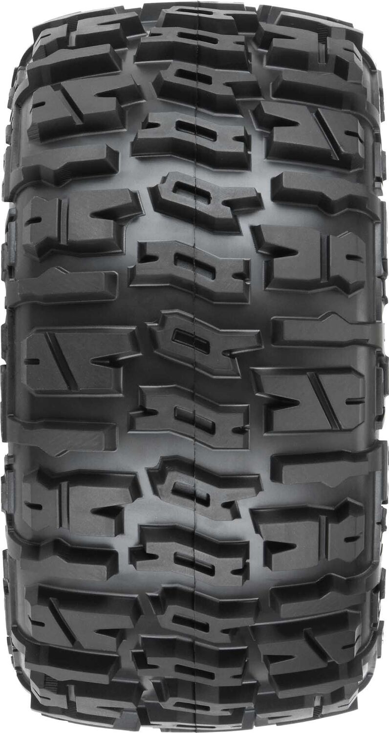 1/8 Trencher LP F/R 3.8" MT Tires Mounted 17mm Blk Raid (2)