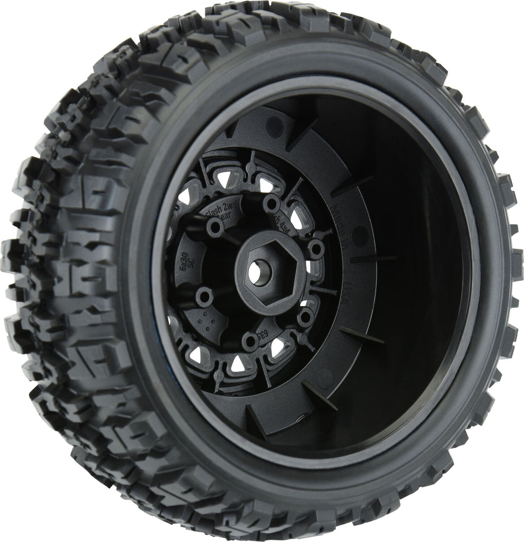 1/10 Trencher X Front/Rear 2.2"/3.0" SC Mounted 12mm Black Raid (2)