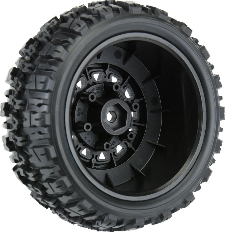 1/10 Trencher X Front/Rear 2.2"/3.0" SC Mounted 12mm Black Raid (2)