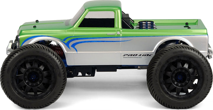 1/8 1972 Chevy C-10 Long Bed Clear Body: Monster Truck