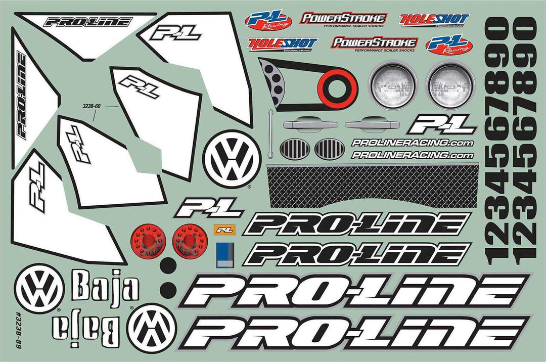 1/10 VW Full Fender Baja Bug Clear Body: Short Course