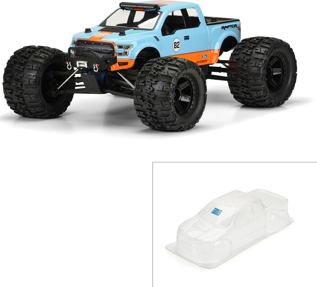 1/8 2017 Ford F-150 Raptor Clear Body: Monster Truck