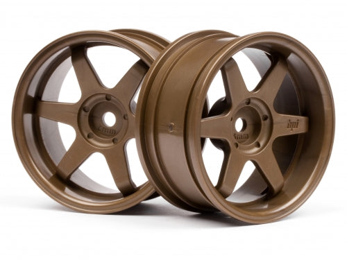 HPI TE37 Wheel 26mm Bronze 6mm Offset/Fits 26mm Tire 3848