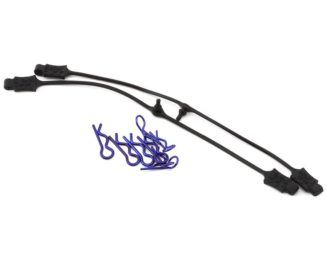 Hot Racing 1/8 &amp; 1/10 Body Clip Retainer Set (Blue) (2) BWP123ET06