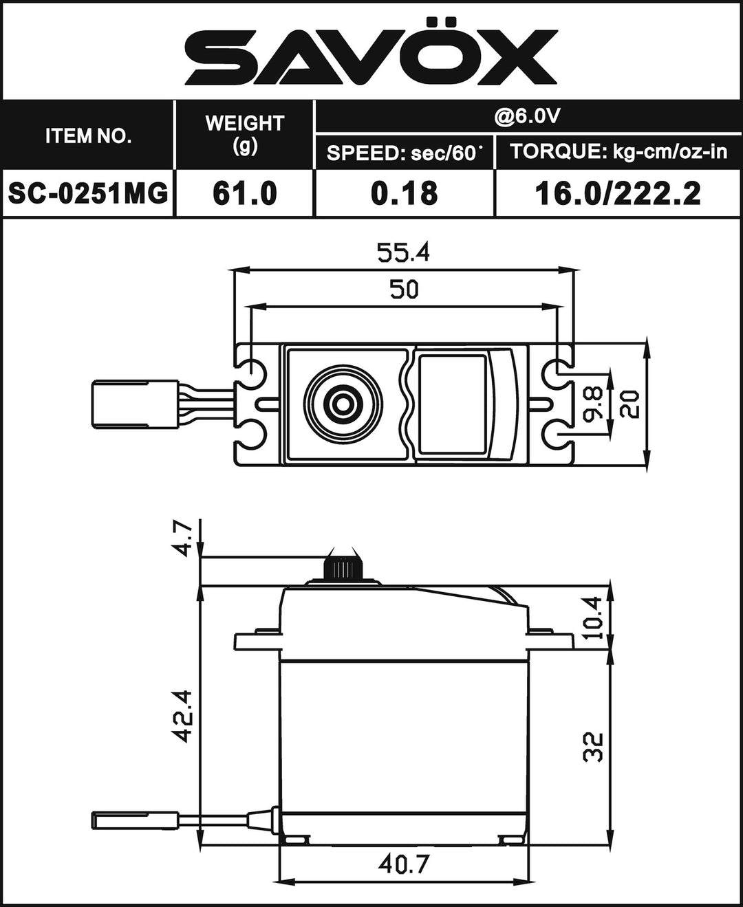 LARGER STD DIGITAL SERVO .18/222